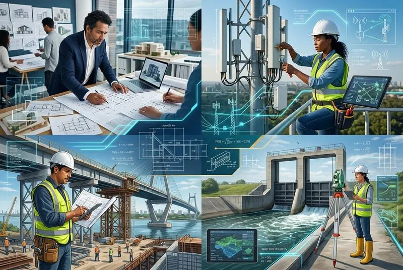 Especialidades de Ingeniería y Arquitectura usando AutoCAD